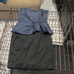 Beautiful two tone fitted satin dress